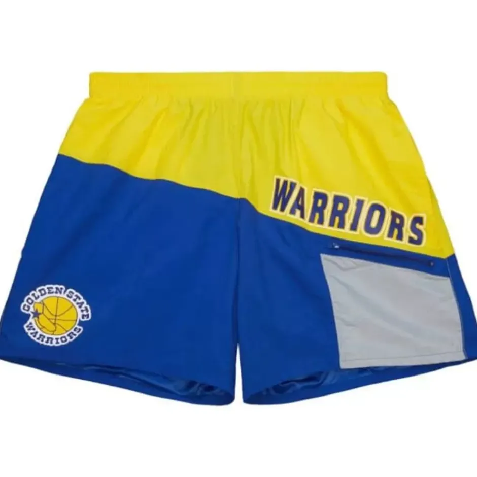 Men Mitchell & Ness Shorts-Nylon Utility Shorts Golden State Warriors