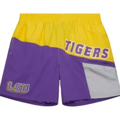 Men Mitchell & Ness Shorts-Nylon Utility Shorts Louisiana State University