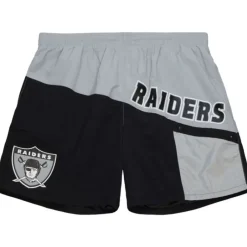 Men Mitchell & Ness Shorts-Nylon Utility Shorts Oakland Raiders