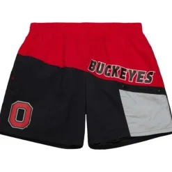 Men Mitchell & Ness Shorts-Nylon Utility Shorts Ohio State