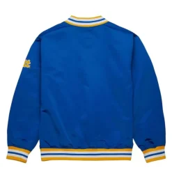 Men Mitchell & Ness Jackets & Outerwear-Onfield Lightweight Satin Jacket University Of Pittsburgh