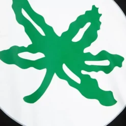 Men Mitchell & Ness T-Shirts & Tops-Oversize Buckeye Sticker Tee Ohio State