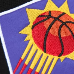 Men Mitchell & Ness Hoodies & Sweatshirts-Oversized Logo Fleece Crew Phoenix Suns