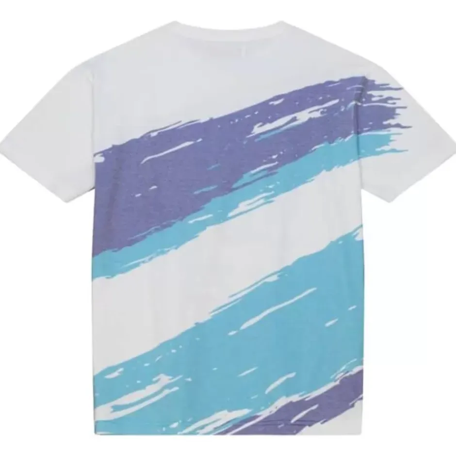 Men Mitchell & Ness T-Shirts & Tops-Paintbrush Sublimated Ss Tee Utah Jazz