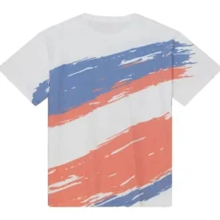 Men Mitchell & Ness T-Shirts & Tops-Paintbrush Sublimated Ss Tee New York Knicks