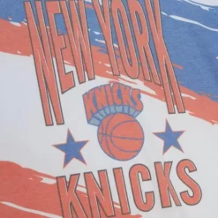 Men Mitchell & Ness T-Shirts & Tops-Paintbrush Sublimated Ss Tee New York Knicks