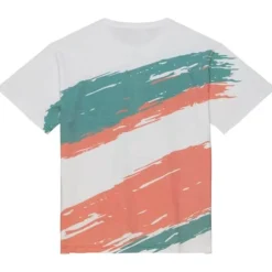 Men Mitchell & Ness T-Shirts & Tops-Paintbrush Sublimated S/S Tee University Of Miami