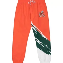 Men Mitchell & Ness Pants-Paintbrush Warmup Pant University Of Miami
