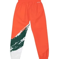 Men Mitchell & Ness Pants-Paintbrush Warmup Pant University Of Miami