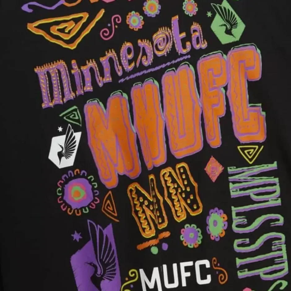 Men Mitchell & Ness T-Shirts & Tops-Papel Picado Ls Minnesota Fc United
