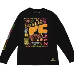 Men Mitchell & Ness T-Shirts & Tops-Papel Picado Ls Tee Austin Fc