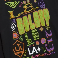 Men Mitchell & Ness T-Shirts & Tops-Papel Picado Ls Tee Los Angeles Galaxy