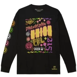 Men Mitchell & Ness T-Shirts & Tops-Papel Picado Ls Tee Philadelphia Union