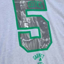 Men Mitchell & Ness T-Shirts & Tops-Parquet 5 Tee Boston Celtics Kevin Garnett