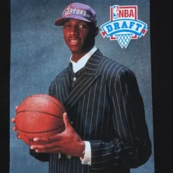 Men Mitchell & Ness T-Shirts & Tops-Photo Real Draft Day Tee Toronto Raptors Tracy Mcgrady