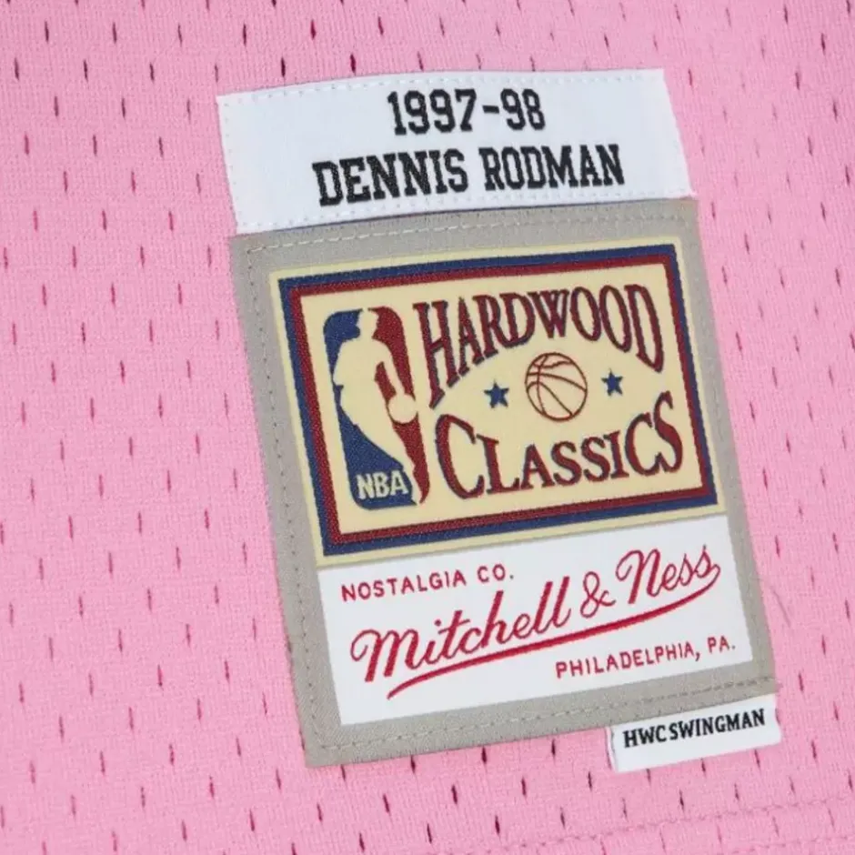 Mitchell & Ness Nba Swingman-Pink Sugar Bacon Swingman Jersey Chicago Bulls 1997-98 Dennis Rodman