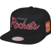 Mitchell & Ness Snapback-Pink Under Script Snapback Hwc Houston Rockets
