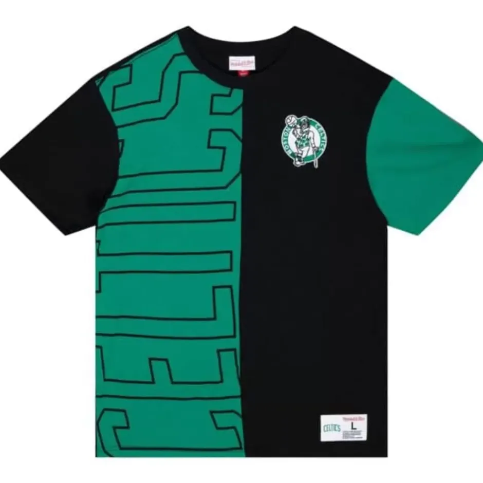 Men Mitchell & Ness T-Shirts & Tops-Play By Play 2.0 S/S Tee Boston Celtics