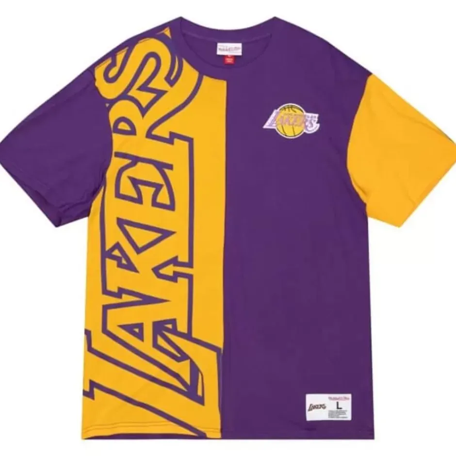 Men Mitchell & Ness T-Shirts & Tops-Play By Play 2.0 S/S Tee Los Angeles Lakers
