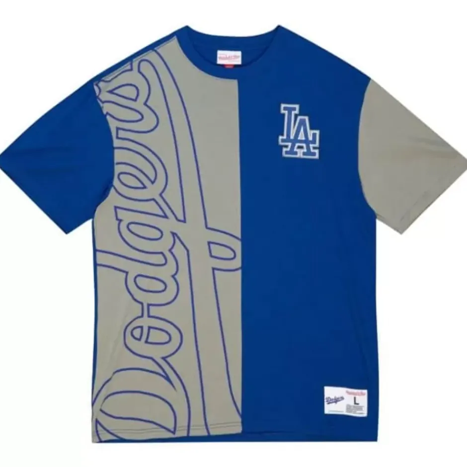 Men Mitchell & Ness T-Shirts & Tops-Play By Play 2.0 S/S Tee Los Angeles Dodgers