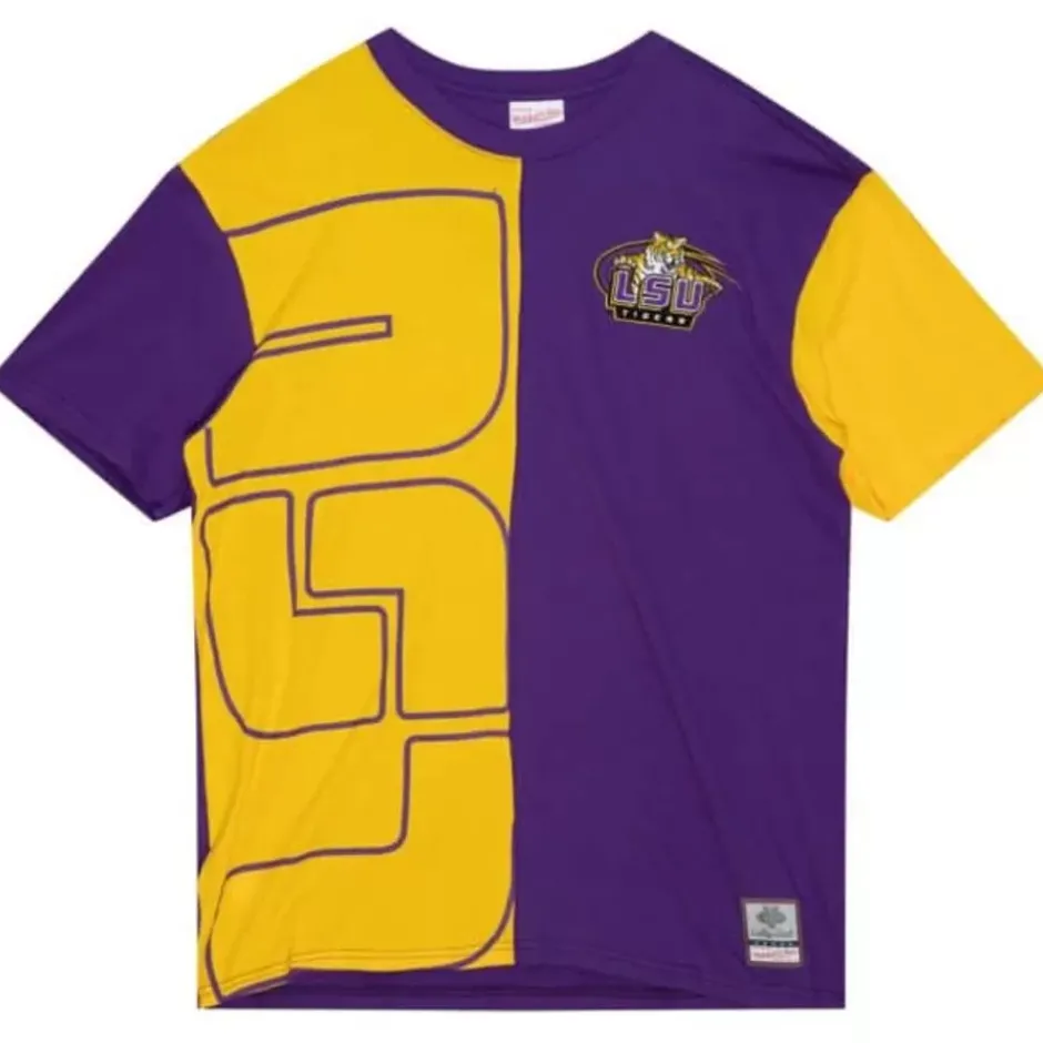 Men Mitchell & Ness T-Shirts & Tops-Play By Play 2.0 S/S Tee Louisiana State University