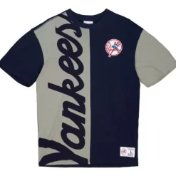 Men Mitchell & Ness T-Shirts & Tops-Play By Play 2.0 S/S Tee New York Yankees