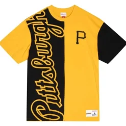 Men Mitchell & Ness T-Shirts & Tops-Play By Play 2.0 S/S Tee Pittsburgh Pirates