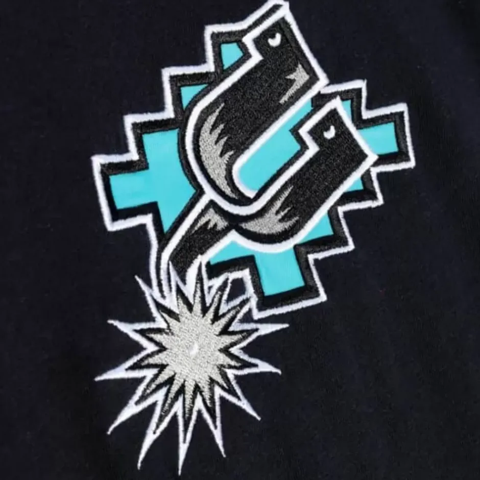 Men Mitchell & Ness T-Shirts & Tops-Play By Play 2.0 S/S Tee San Antonio Spurs