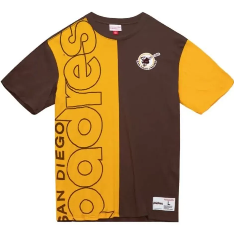 Men Mitchell & Ness T-Shirts & Tops-Play By Play 2.0 S/S Tee San Diego Padres