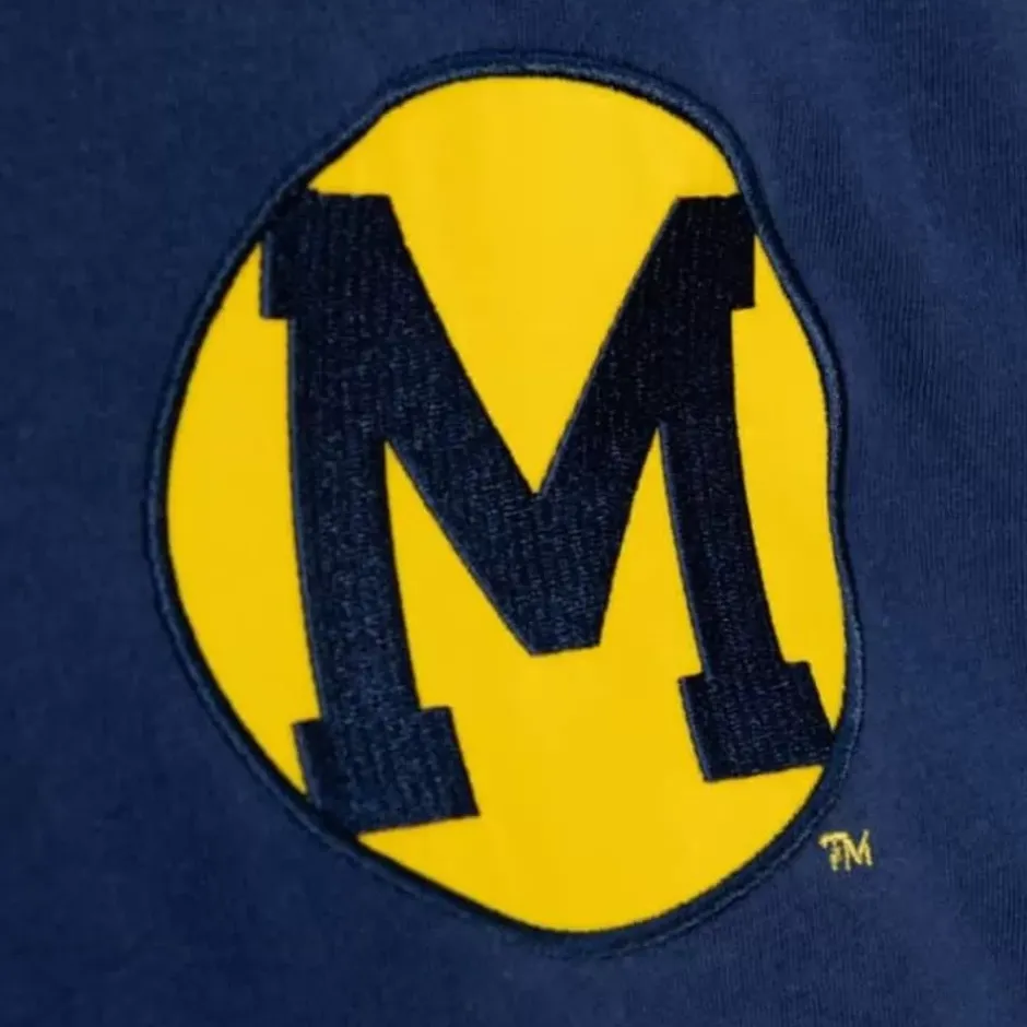 Men Mitchell & Ness T-Shirts & Tops-Play By Play 2.0 S/S Tee University Of Michigan