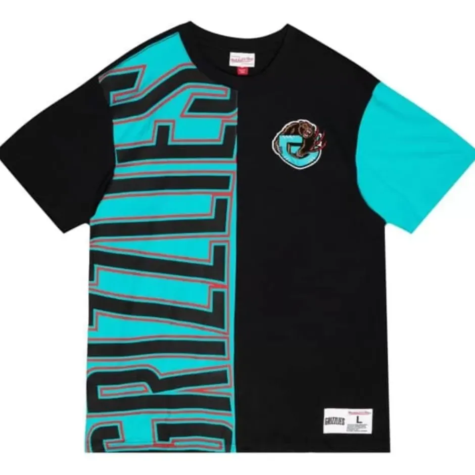 Men Mitchell & Ness T-Shirts & Tops-Play By Play 2.0 S/S Tee Vancouver Grizzlies