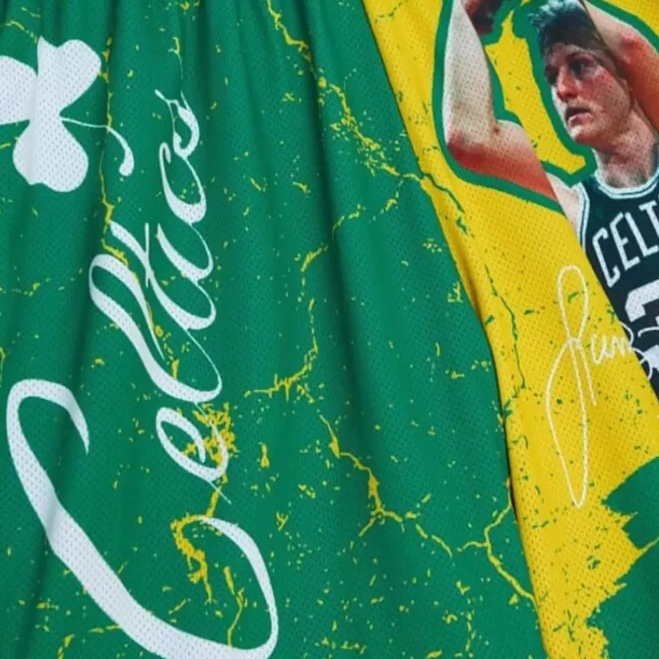 Men Mitchell & Ness Shorts-Player Burst Mesh Shorts Boston Celtics Larry Bird