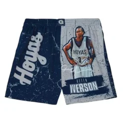 Men Mitchell & Ness Shorts-Player Burst Mesh Shorts Georgetown University Allen Iverson