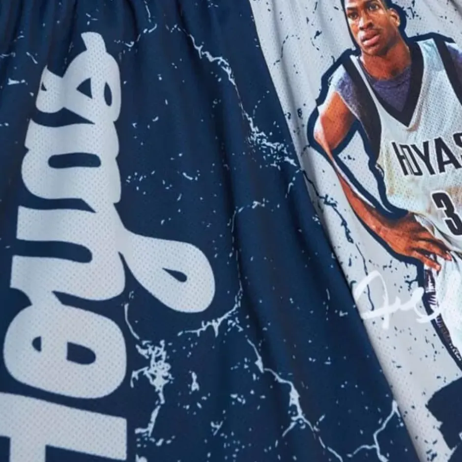 Men Mitchell & Ness Shorts-Player Burst Mesh Shorts Georgetown University Allen Iverson