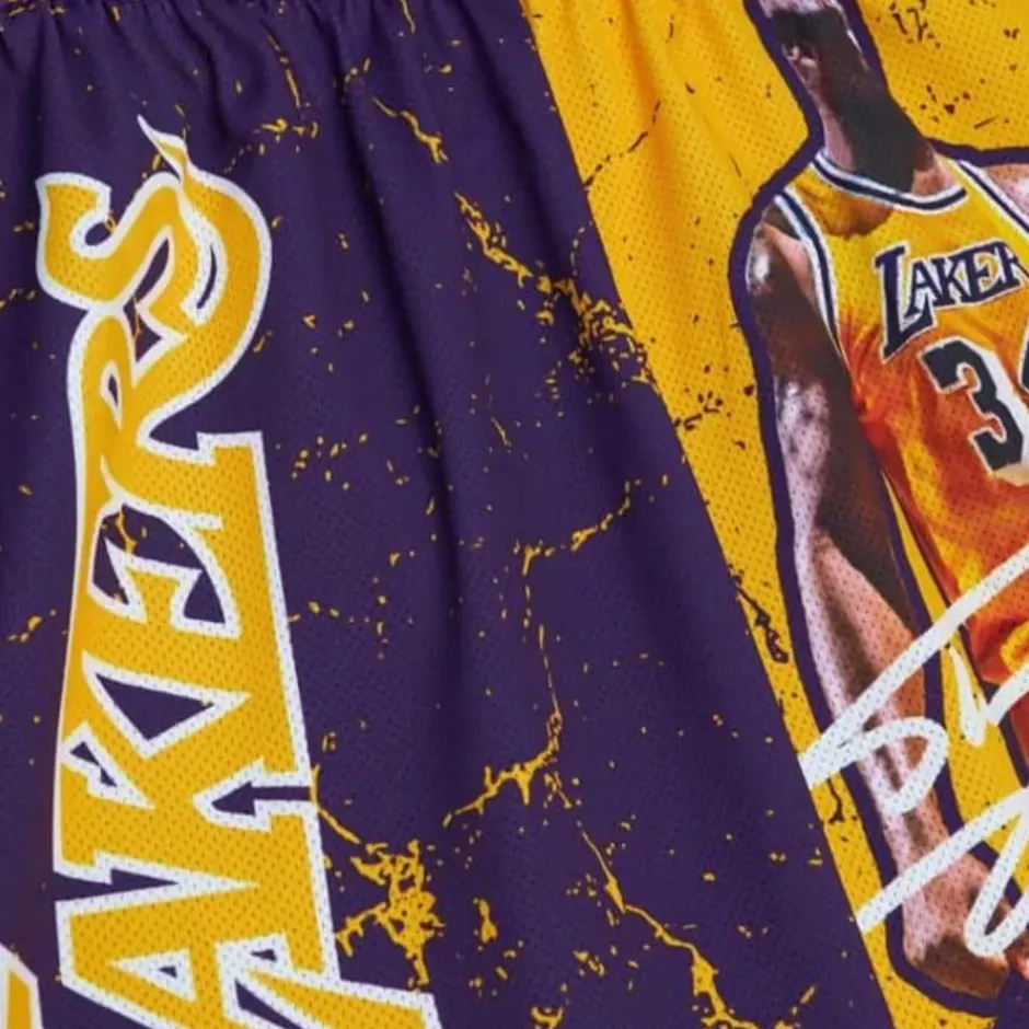 Men Mitchell & Ness Shorts-Player Burst Mesh Shorts Los Angeles Lakers Shaquille O'Neal