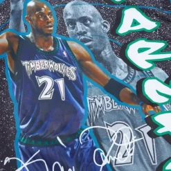 Men Mitchell & Ness Jackets & Outerwear-Player Burst Warm Up Jacket Minnesota Timberwolves Kevin Garnett