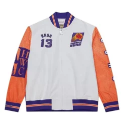 Men Mitchell & Ness Jackets & Outerwear-Player Burst Warm Up Jacket Phoenix Suns Steve Nash