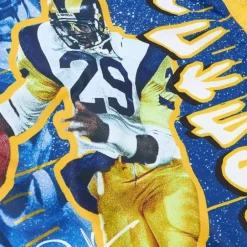 Men Mitchell & Ness Jackets & Outerwear-Player Burst Warm Up Jacket Los Angeles Rams Eric Dickerson