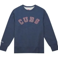 Men Mitchell & Ness Hoodies & Sweatshirts-Playoff Win 2.0 Crew Chicago Cubs