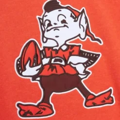 Men Mitchell & Ness Hoodies & Sweatshirts-Playoff Win 2.0 Crew Cleveland Browns