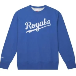 Men Mitchell & Ness Hoodies & Sweatshirts-Playoff Win 2.0 Crew Kansas City Royals