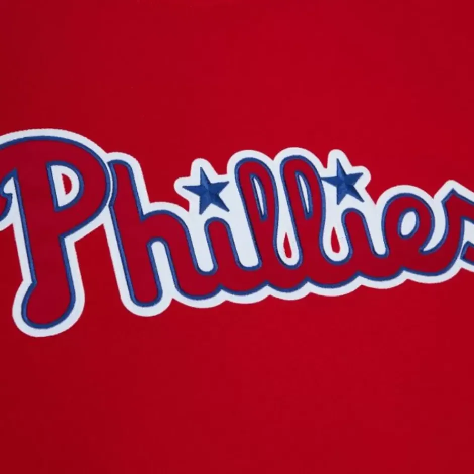 Men Mitchell & Ness Hoodies & Sweatshirts-Playoff Win 2.0 Crew Vintage Philadelphia Phillies