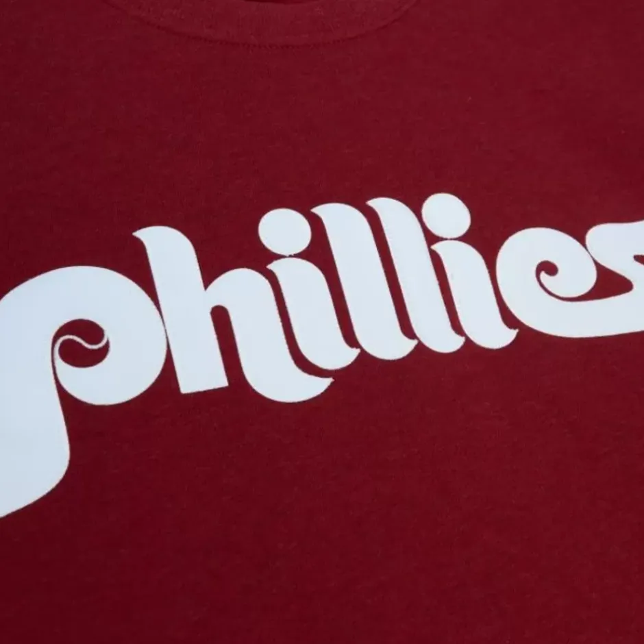 Men Mitchell & Ness Hoodies & Sweatshirts-Playoff Win 2.0 Crew Vintage Philadelphia Phillies