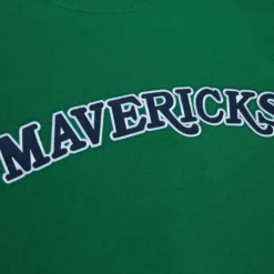 Men Mitchell & Ness Hoodies & Sweatshirts-Playoff Win 2.0 Crew Vintage Dallas Mavericks