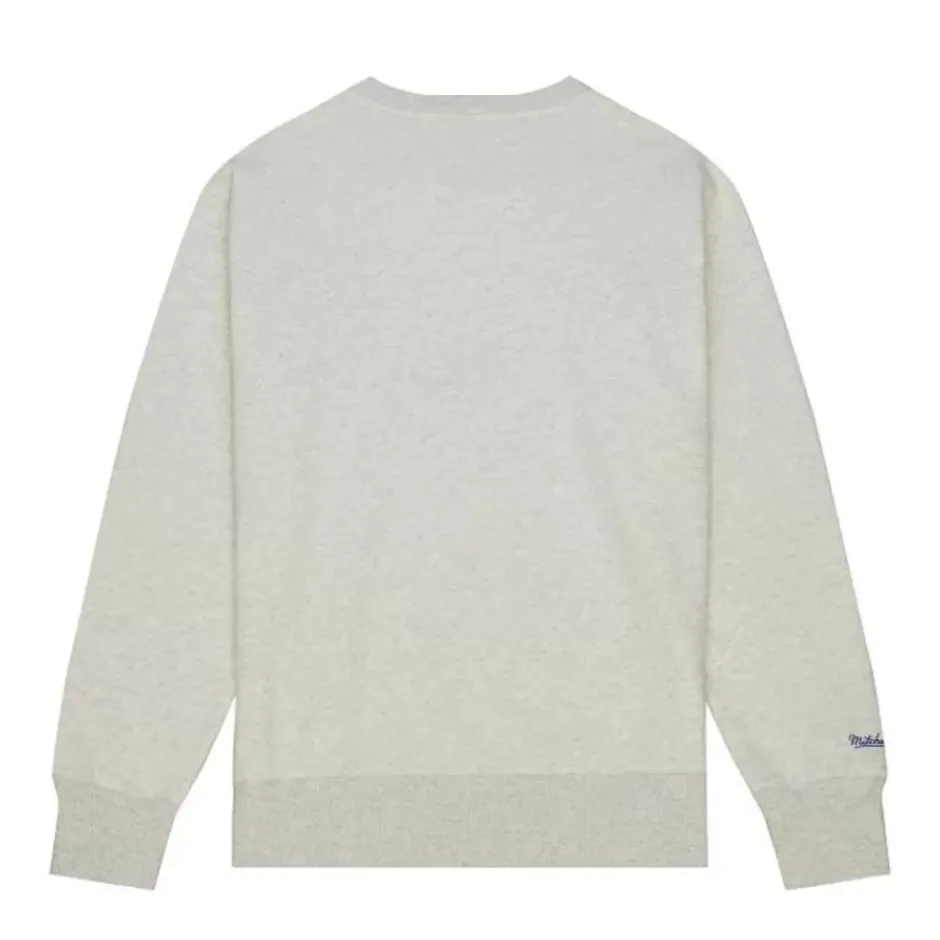 Men Mitchell & Ness Hoodies & Sweatshirts-Playoff Win 2.0 Crew Vintage New York Knicks