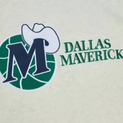 Men Mitchell & Ness Hoodies & Sweatshirts-Playoff Win 2.0 Crew Vintage Dallas Mavericks