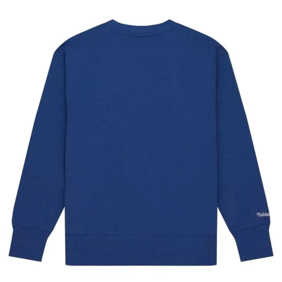 Men Mitchell & Ness Hoodies & Sweatshirts-Playoff Win 2.0 Crew Vintage New York Islanders