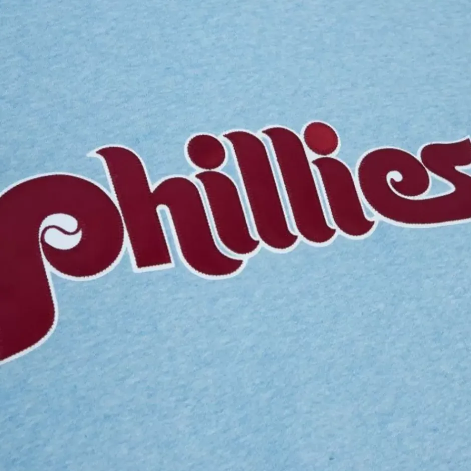 Men Mitchell & Ness Hoodies & Sweatshirts-Playoff Win 2.0 Crew Vintage Philadelphia Phillies