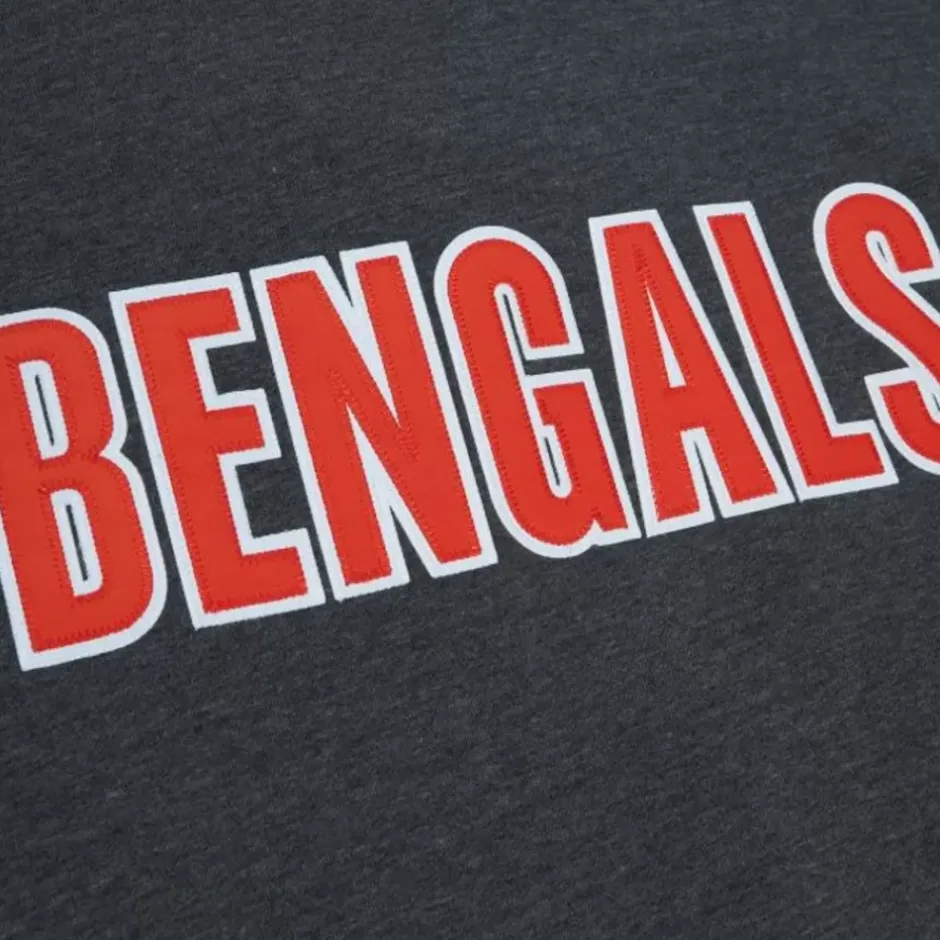 Men Mitchell & Ness Hoodies & Sweatshirts-Playoff Win 2.0 Crew Vintage Cincinnati Bengals