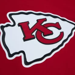 Men Mitchell & Ness Hoodies & Sweatshirts-Playoff Win 2.0 Crew Vintage Kansas City Chiefs